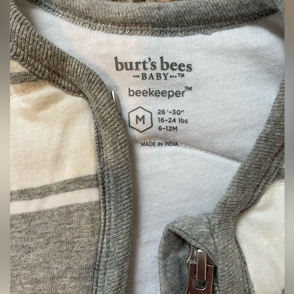 Burt's Bee Baby Beekeeper Wearable Blanket, Quilted Gray, TOG 1.5, Medium - Picture 3 of 7